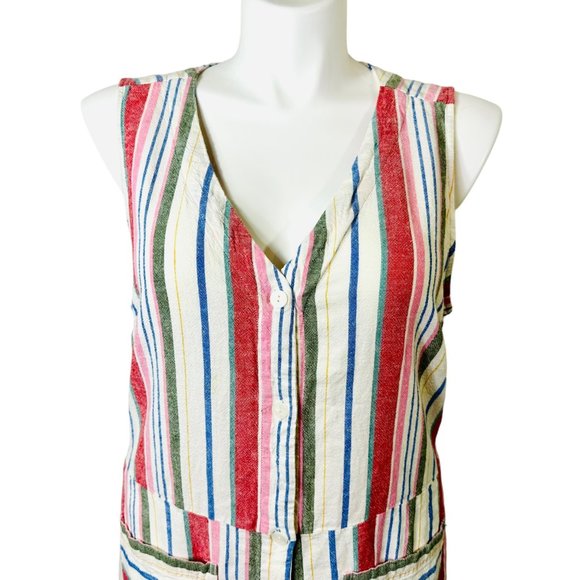 Old Navy Linen Blend Striped Dress - XL - Picture 3 of 8